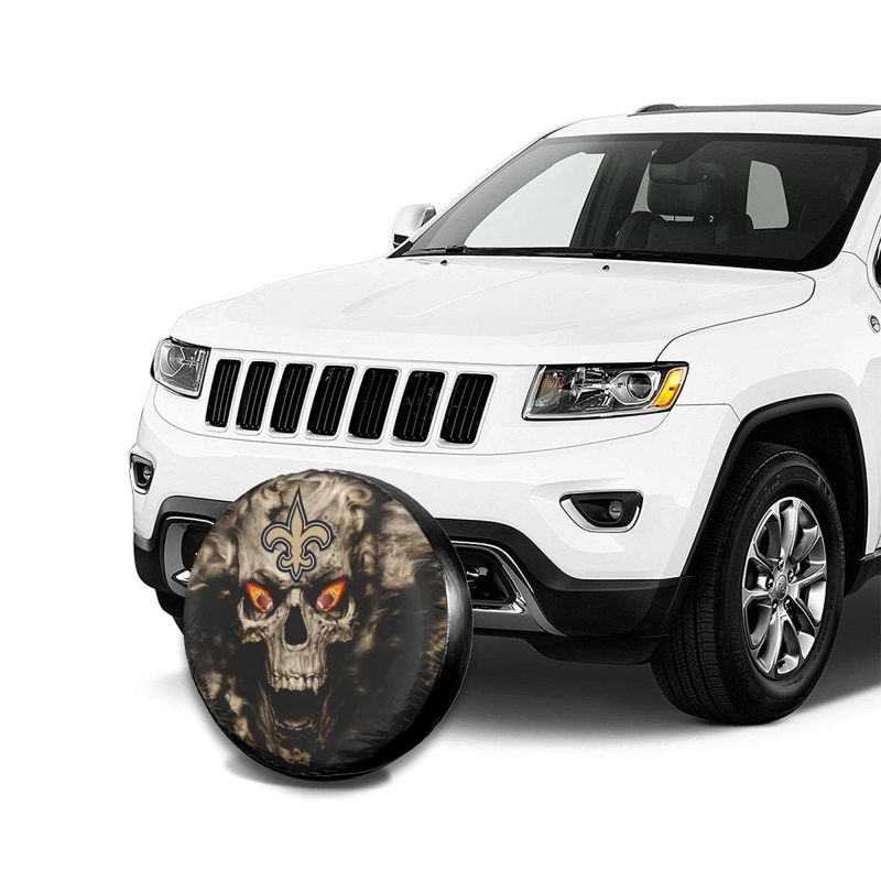 New Orleans Saints print Skull print car tire cover tire dust cover