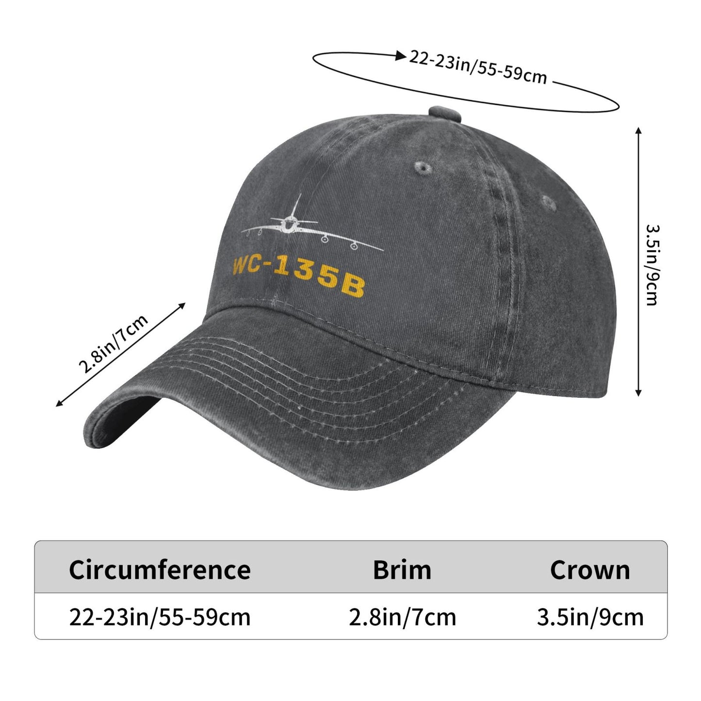 WC-135B Printing unisex baseball cap adjustable hats Outdoor leisure hat veteran gift