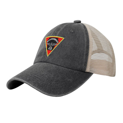 MAG-49 Printed unisex baseball cap adjustable grid baseball cap veteran gift