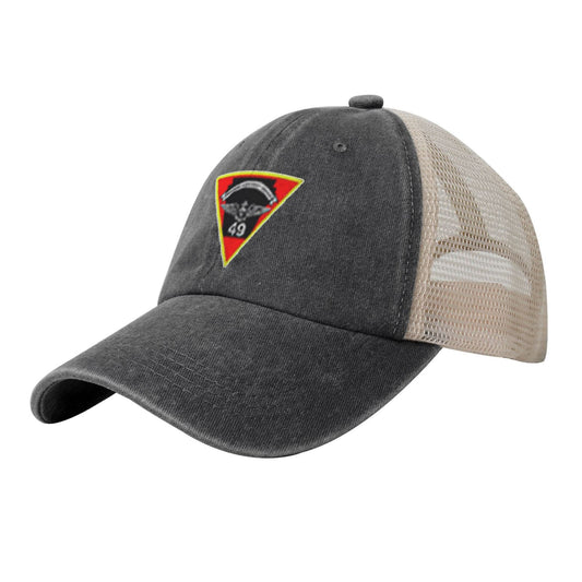 MAG-49 Printed unisex baseball cap adjustable grid baseball cap veteran gift