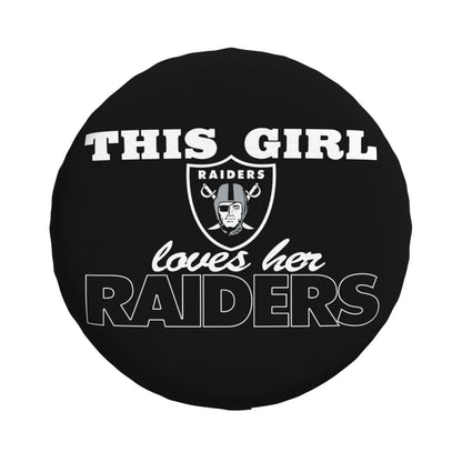 Las Vegas Raiders Printing wheel dust cover black background car tire cover