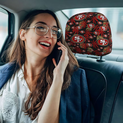 San Francisco 49ers Car pillowcase Elastic car pillowcase set of 2 car pillowcases