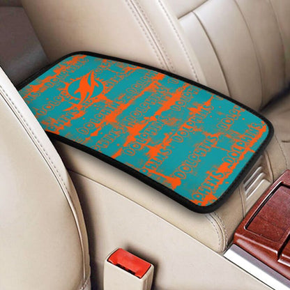 Miami Dolphins print Car armrest box protective cover car center console armrest pad