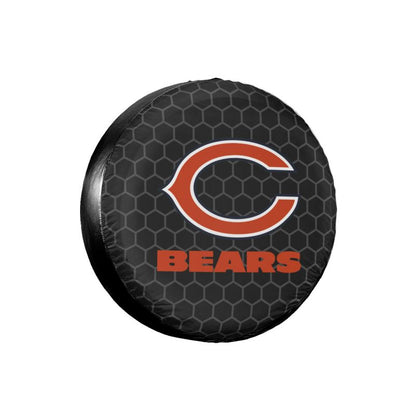 Chicago Bears Grid printed car tire cover dustproof and waterproof tire cover