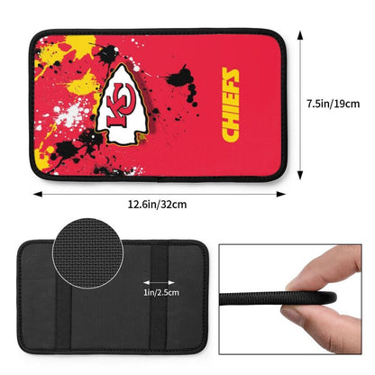 Car armrest box pad Kansas City Chiefs Printed central armrest box cushion protective pad