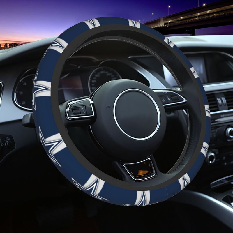 Dallas Cowboys 2 Printed elastic steering wheel cover car steering wheel protective cover