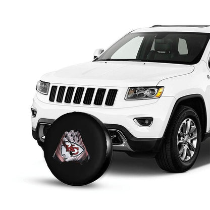 Kansas City Chiefs 7 Printing tire protection cover car sun protection tire protection covers
