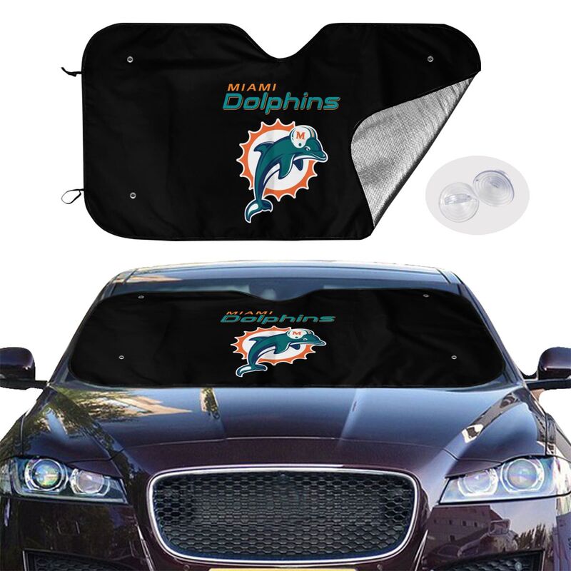 Miami Dolphins 2 Print is suitable for front Car windshield sunshades Car windshield sunshades