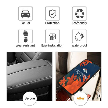 Denver Broncos Car armrest box protective cover car center console armrest pad