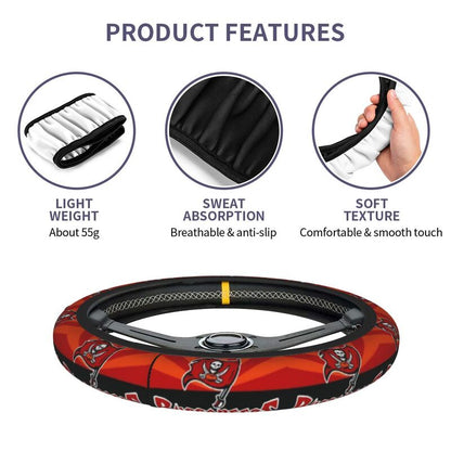 Tampa Bay Buccaneers Printed breathable anti slip cover elastic steering wheel cover