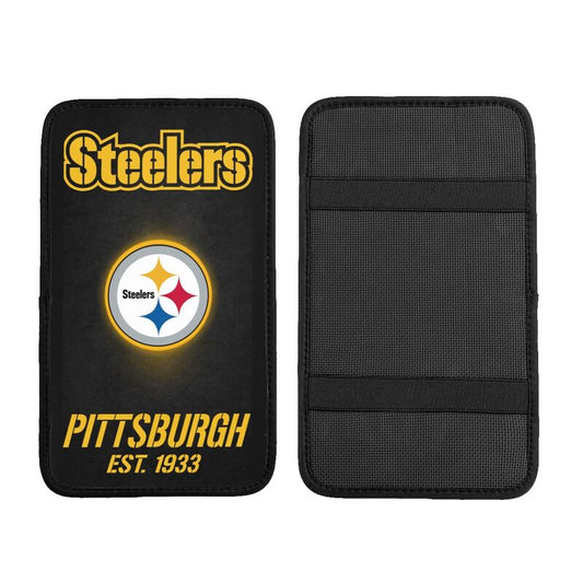 Car armrest box pad Pittsburgh Steelers 2 Printed central armrest box cushion protective pad