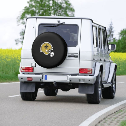 New Orleans Saints 2 Car tire protective cover waterproof and dustproof tire cover