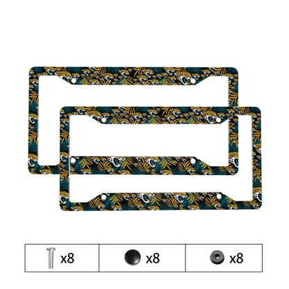 Jacksonville Jaguars Print Car license plate frame four hole license plate holder (one pair)