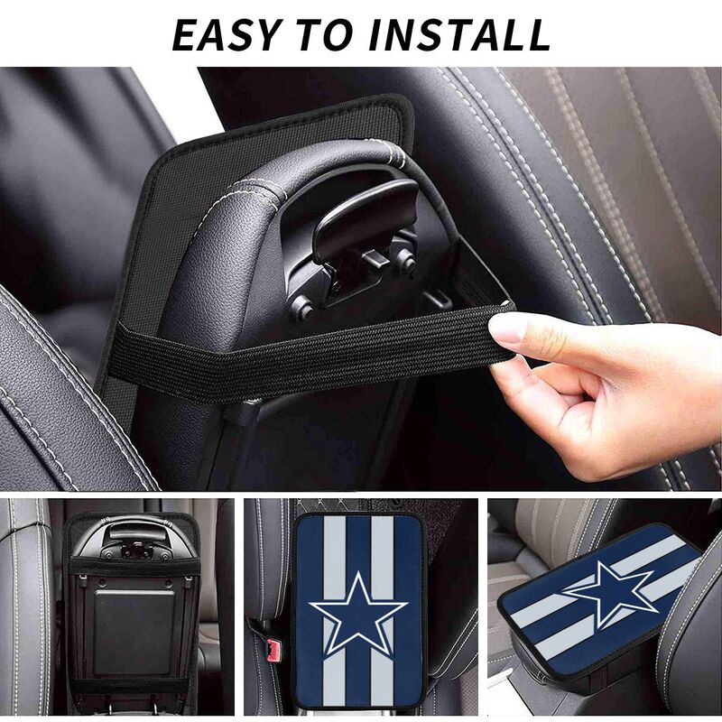 Car armrest box pad Dallas Cowboys 1 Printed center armrest box pad protective pad