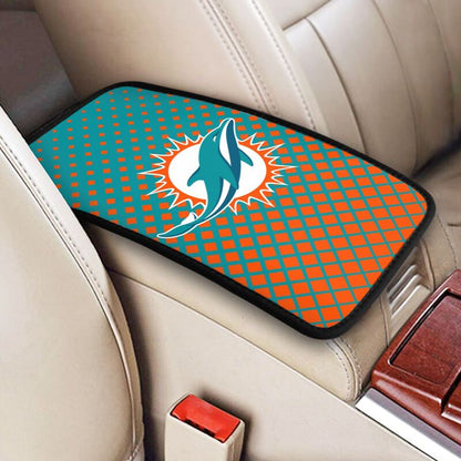 Miami Dolphins Car handrail box cushion Personalized printed car armrest cover