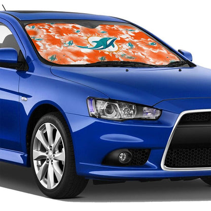 Miami Dolphins Printed multi size car front windshield sunshade car windshield sunshade