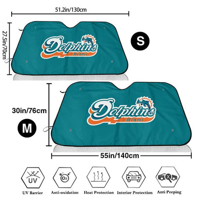 Miami Dolphins Print Car windshield sunshades is suitable for front Car windshield sunshades