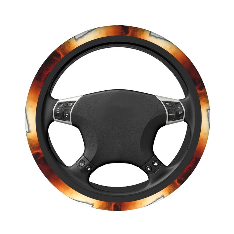 Kansas City Chiefs Printed breathable elastic steering wheel cover anti slip cover