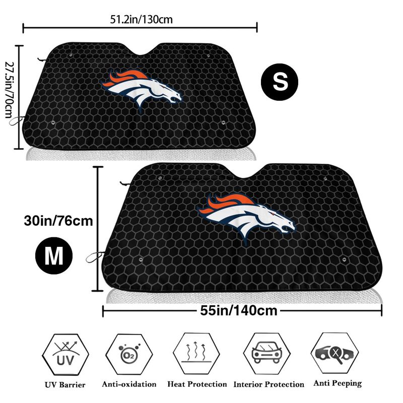 Denver Broncos Printed is suitable front Car windshield sunshades Car windshield sunshades