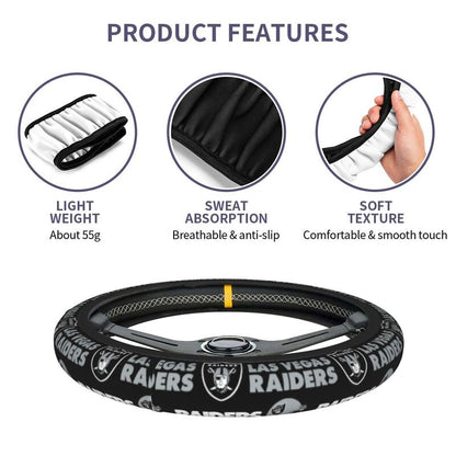 Las Vegas Raiders 1 Printed car protective cover elastic steering wheel cover