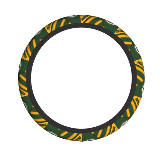 Green Bay Packers Printed elastic steering wheel cover anti slip breathable