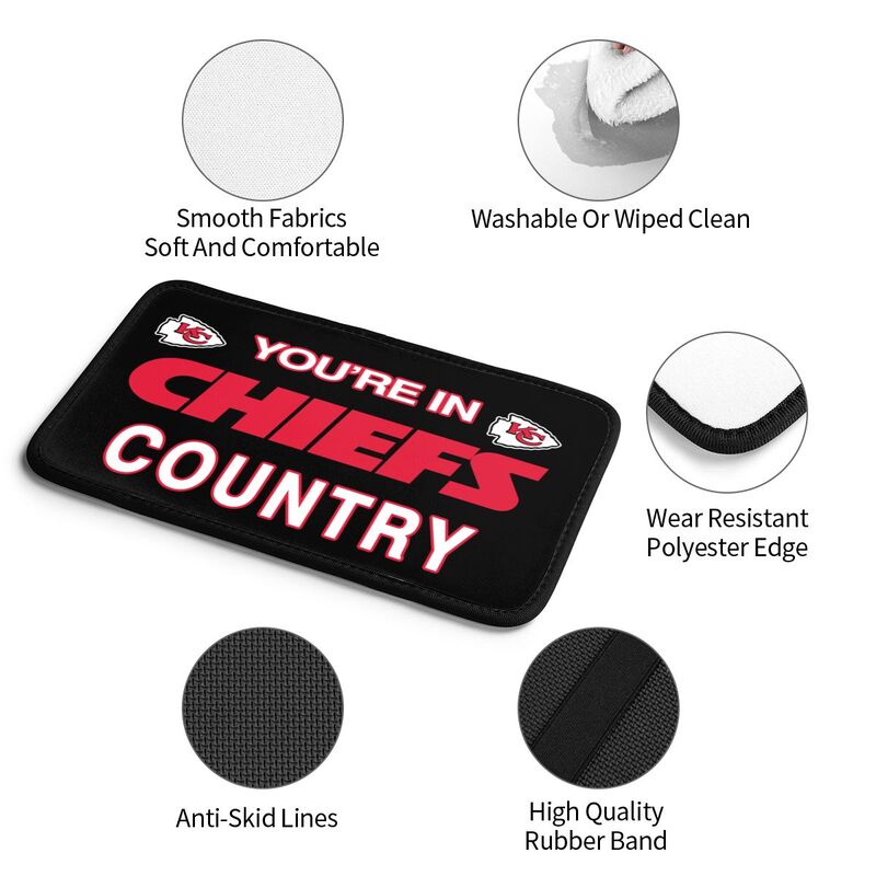 Kansas City Chiefs Printed car armrest box pad elbow support pad