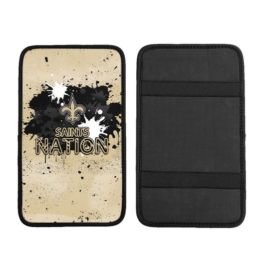 New Orleans Saints print car center console armrest pad Car armrest box protective cover