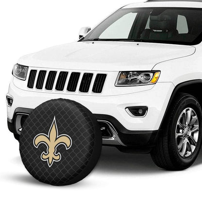 New Orleans Saints Grid background car tire waterproof dustproof protective cover