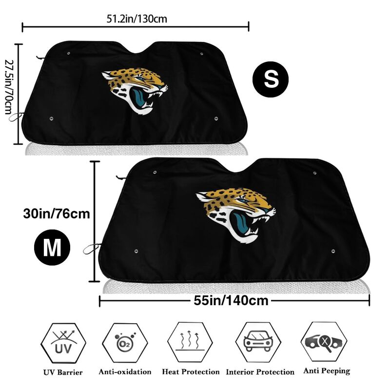 Jacksonville Jaguars Print suitable for front Car windshield sunshades Car windshield sunshades