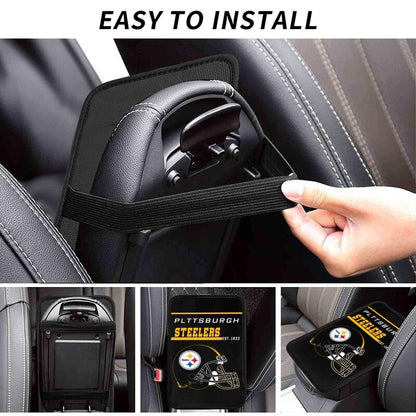 Pittsburgh Steelers Print car armrest box cushion armrest protective cover