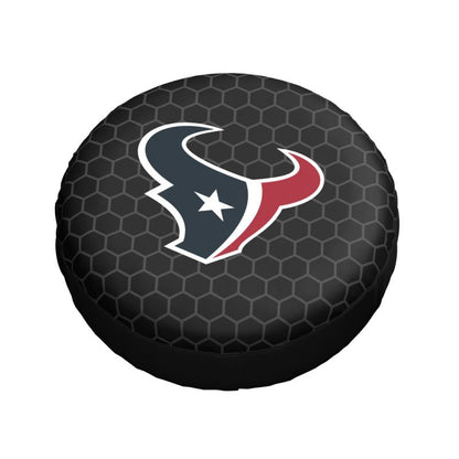 Houston Texans Grid printed car tire cover dustproof and waterproof tire cover
