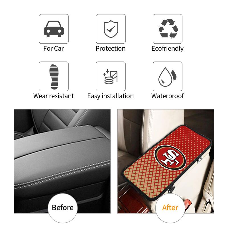 San Francisco 49ers Car handrail box cushion Personalized printed car armrest cover