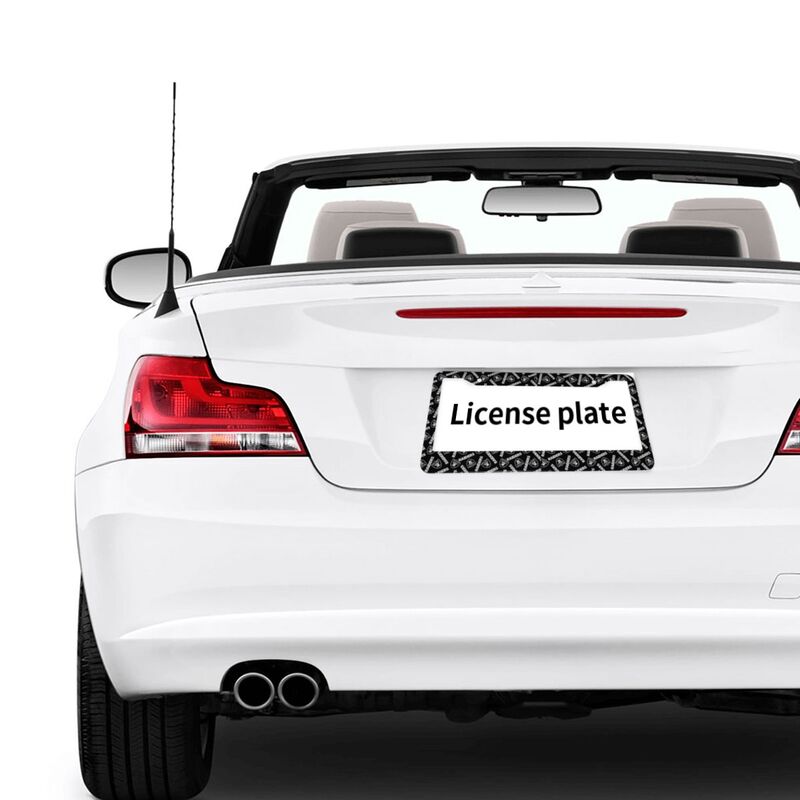 Las Vegas Raiders Print front rear license plate holder circular hole license plate holder (one pair)