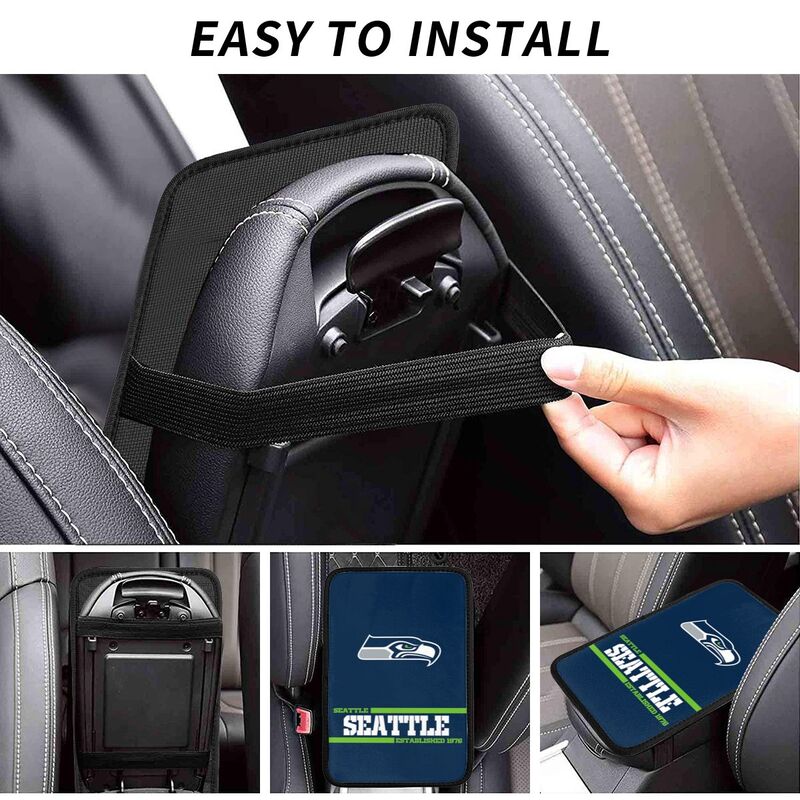 Seattle Seahawks Printed car armrest box pad Protective pad