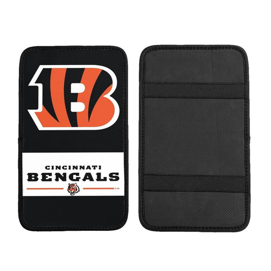 Car armrest box pad Cincinnati Bengals6 Printed central armrest box pad anti slip pad