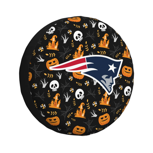 New England Patriots Print Pumpkin Castle Small Printed Car Tire Cover Tire Dust Cover