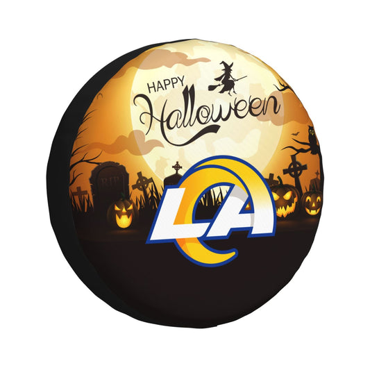 Los Angeles Rams Print Halloween background printed tire dust cover car tire cover