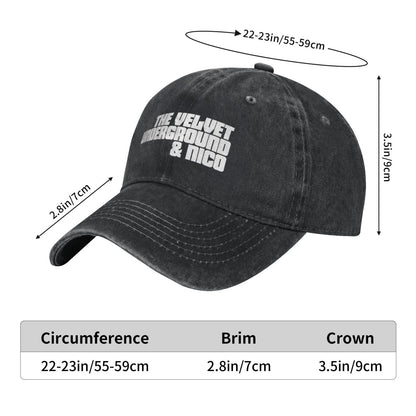 The Velvet Underground & Nico Printed unisex baseball cap outdoor hats adjustable cap trucker gift hat
