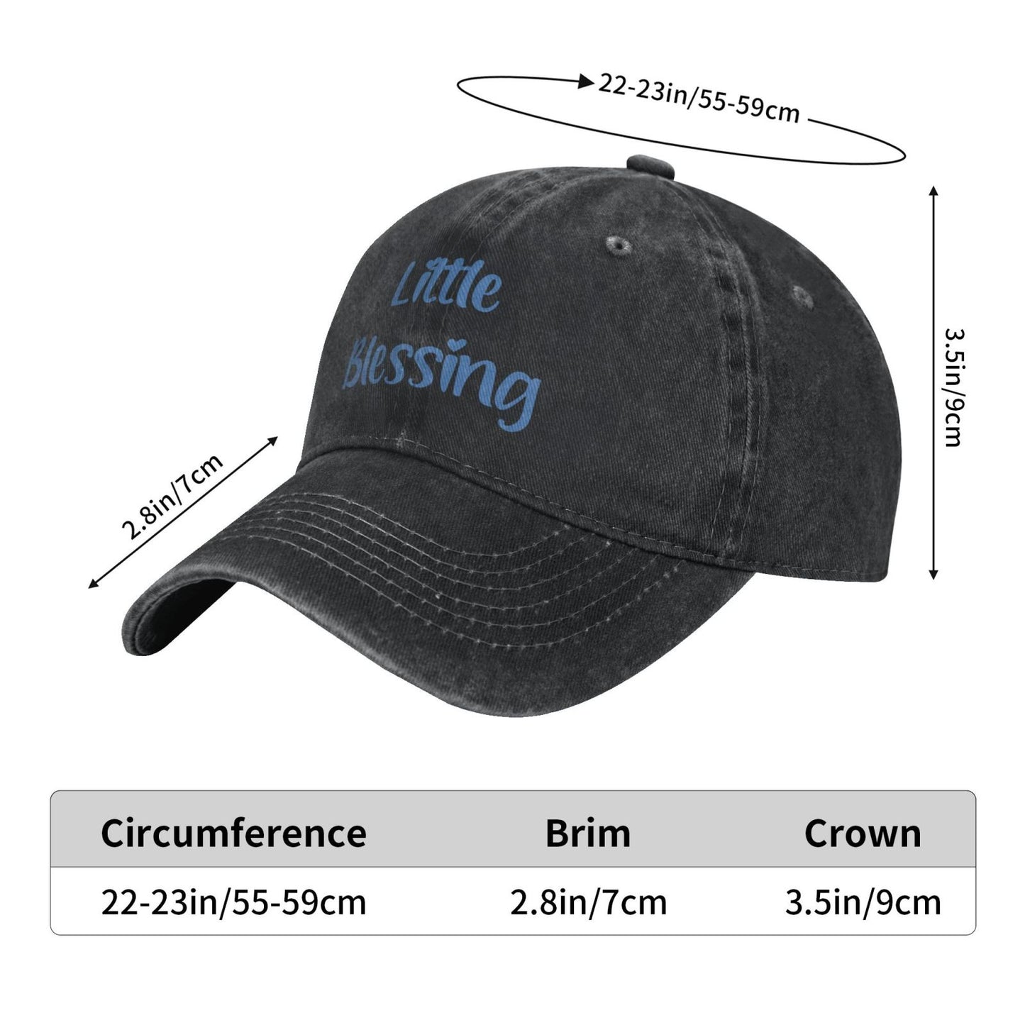 Little Blessing Printed unisex baseball cap adjustable cap outdoor hats trucker gift hat