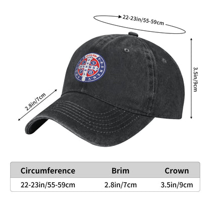 Saint Benedict Medal Printed unisex baseball cap adjustable cap outdoor sun hats trucker hat
