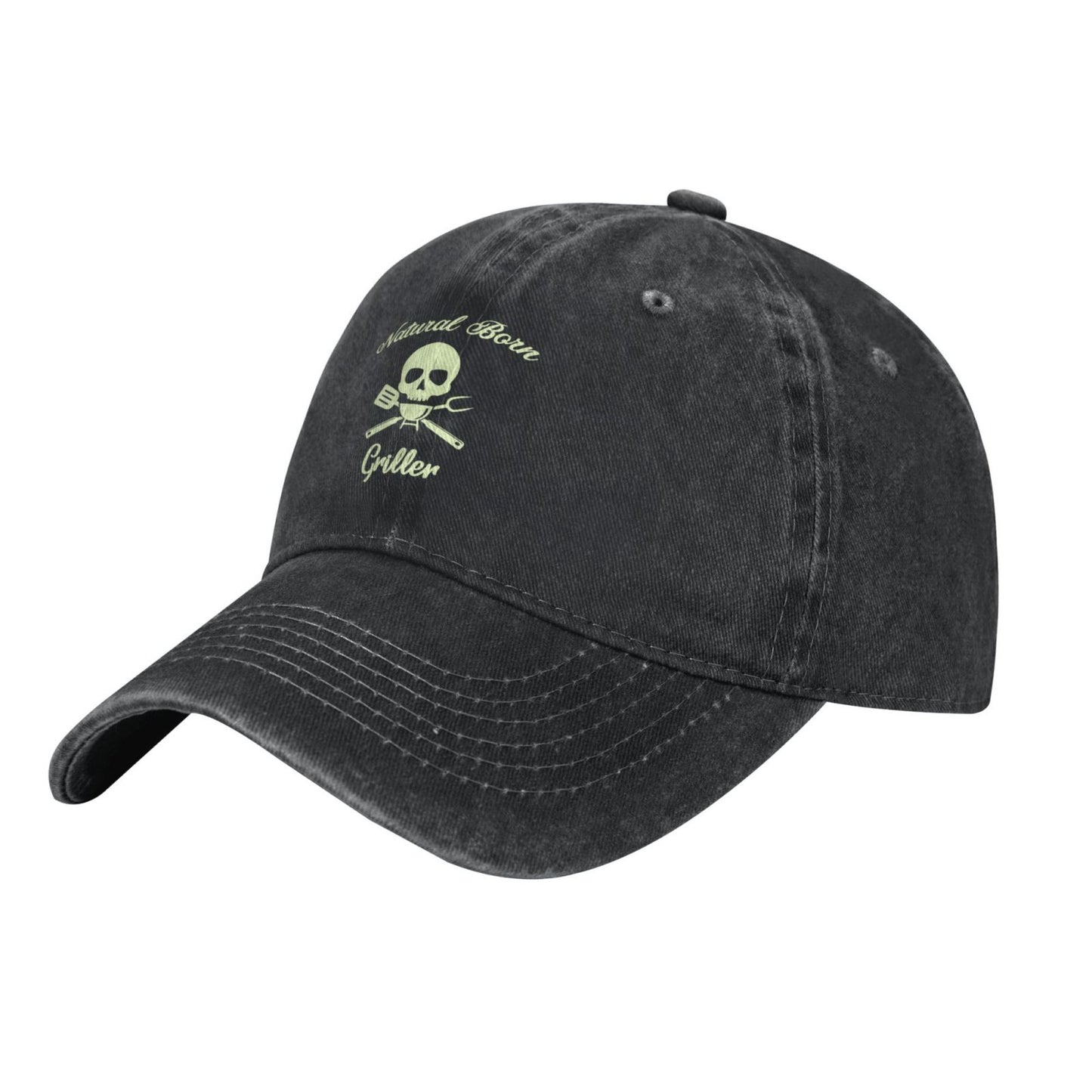 Natural Born Griller Chef Skull Printed unisex baseball cap outdoor hats adjustable cap trucker gift hat