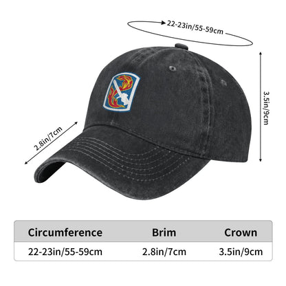 US Army 198th Infantry Brigade Printed unisex baseball cap adjustable cap outdoor sun hats trucker hat