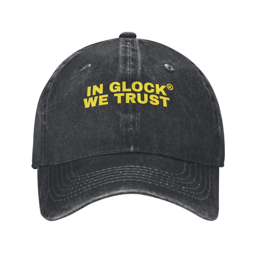 IN GLOCk WE TRUST Printed unisex baseball cap outdoor hats adjustable cap trucker gift hat