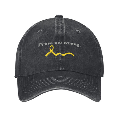 Prove Me Wrong Yellow Ribbon Quote Printed unisex baseball cap outdoor hats adjustable cap trucker gift hat