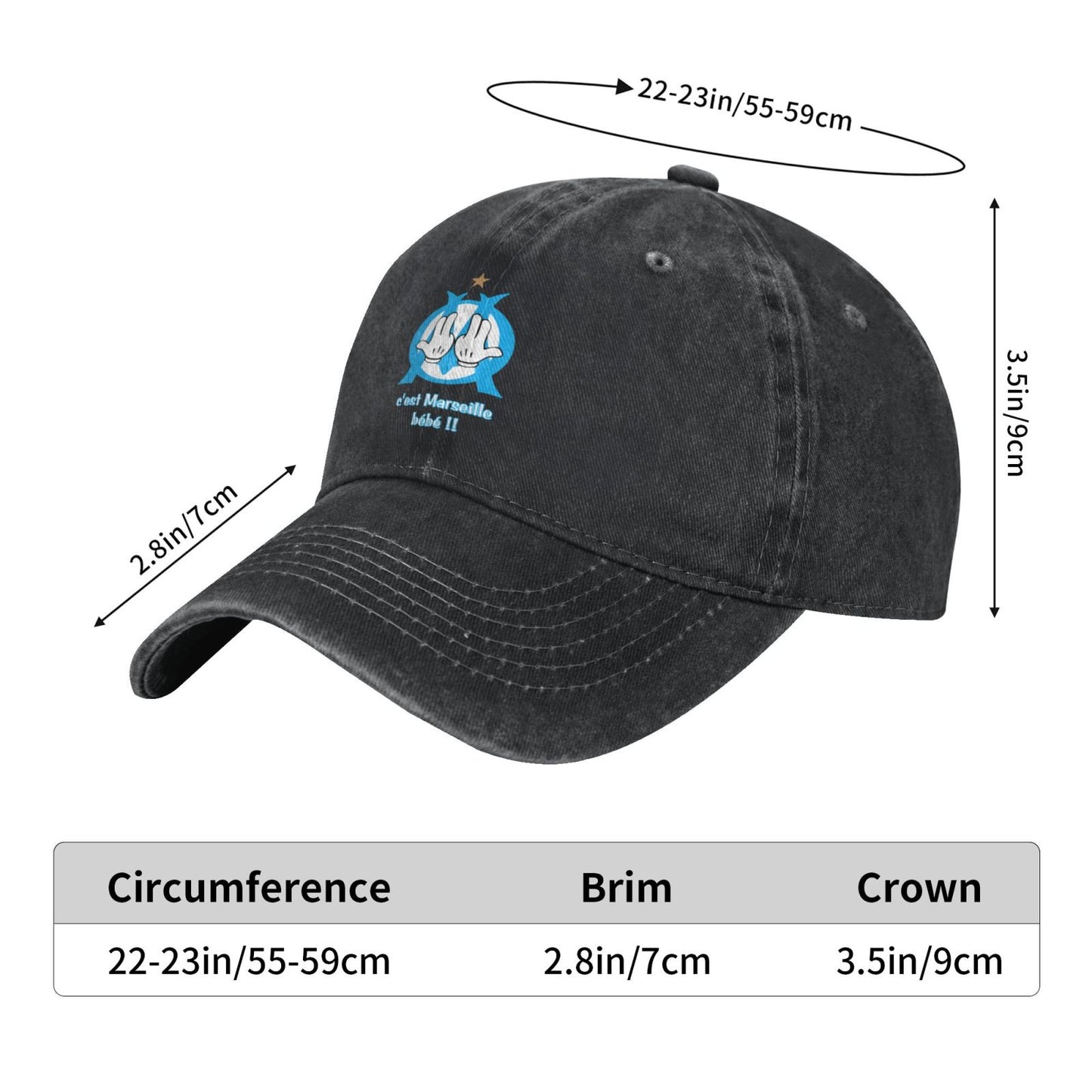 C'est Marseilles Bebe Printed unisex baseball cap adjustable cap outdoor sun hats trucker hat