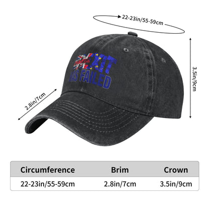 BREXIT HAS FAILED Printed unisex baseball cap adjustable cap outdoor sun hats trucker hat