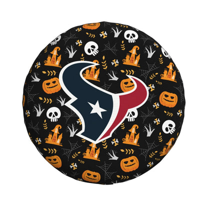 Houston Texans Print Pumpkin Castle Small Printed Car Tire Cover Tire Dust Cover