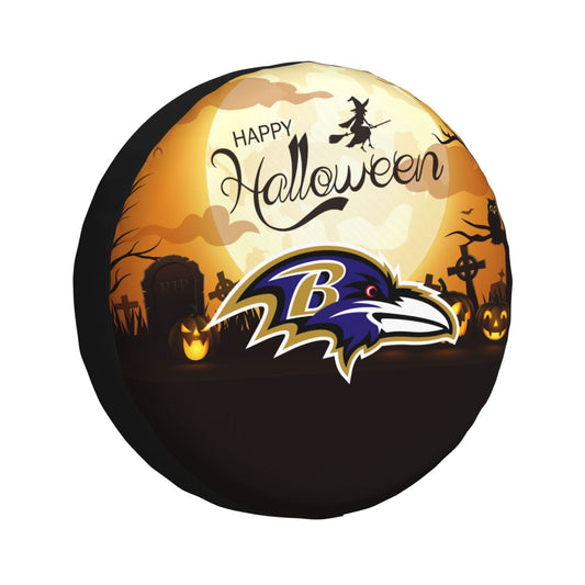 Baltimore Ravens Print Halloween background printed tire dust cover car tire cover