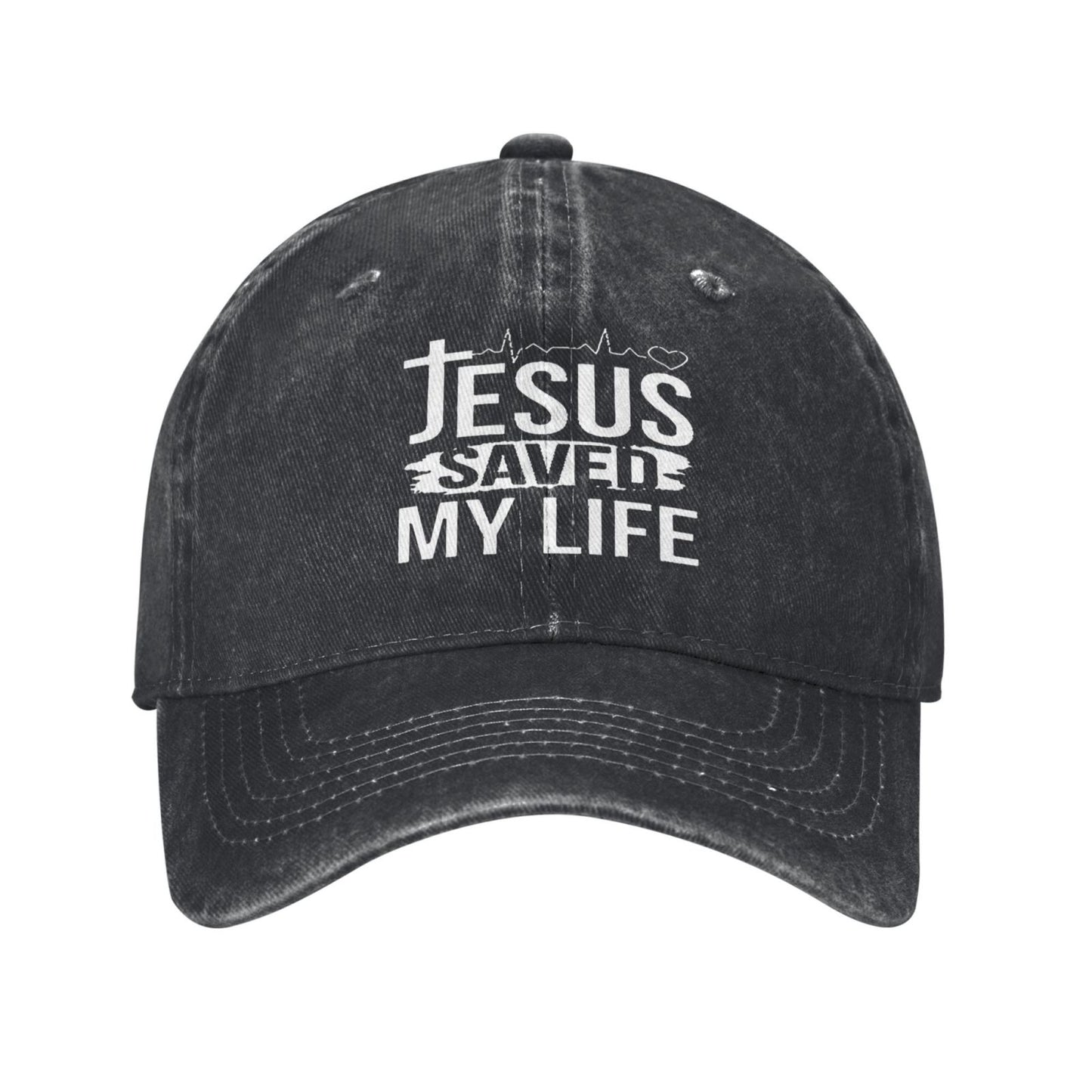 Jesus Saved My Life(2) Printed unisex baseball cap adjustable cap outdoor sun hats trucker hat