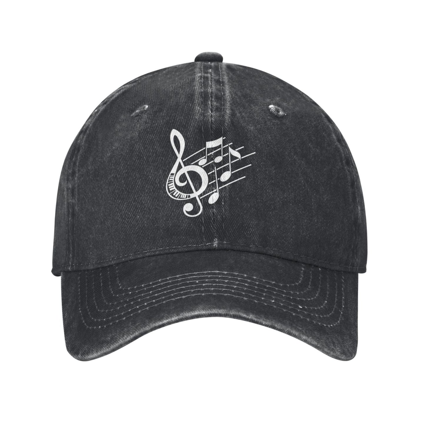 Cartoon Black Note Pentagram Printed unisex baseball cap adjustable cap outdoor sun hats trucker hat